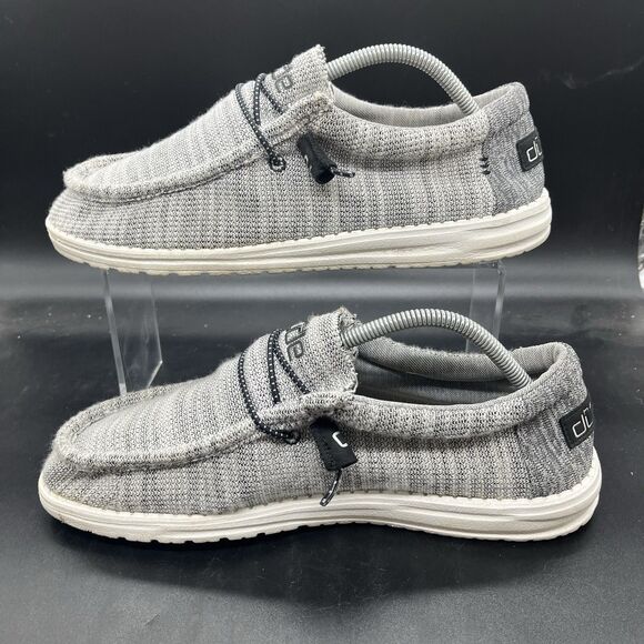 Hey Dude Wally Stretch Yin and Yang US 9 Men's Shoes Gray 110383266 - Picture 2 of 8